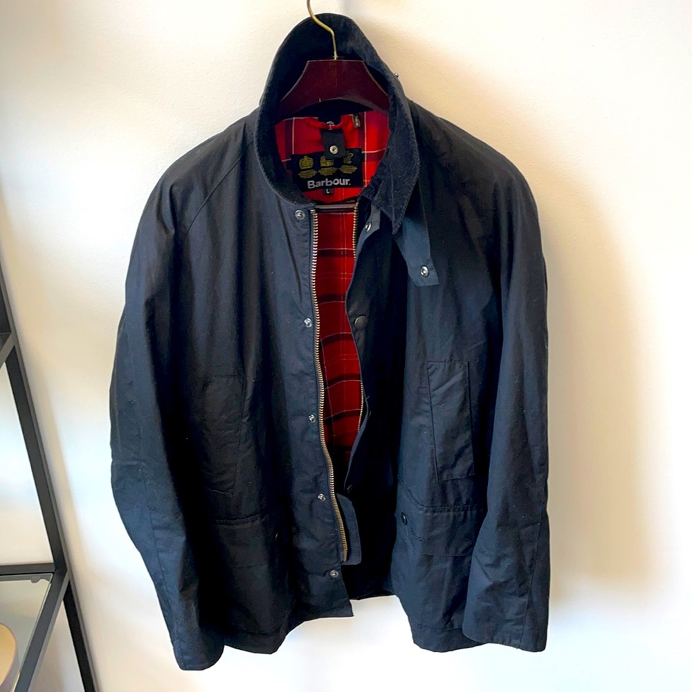 Barbour Ashby Wax Jacket: Black, Large